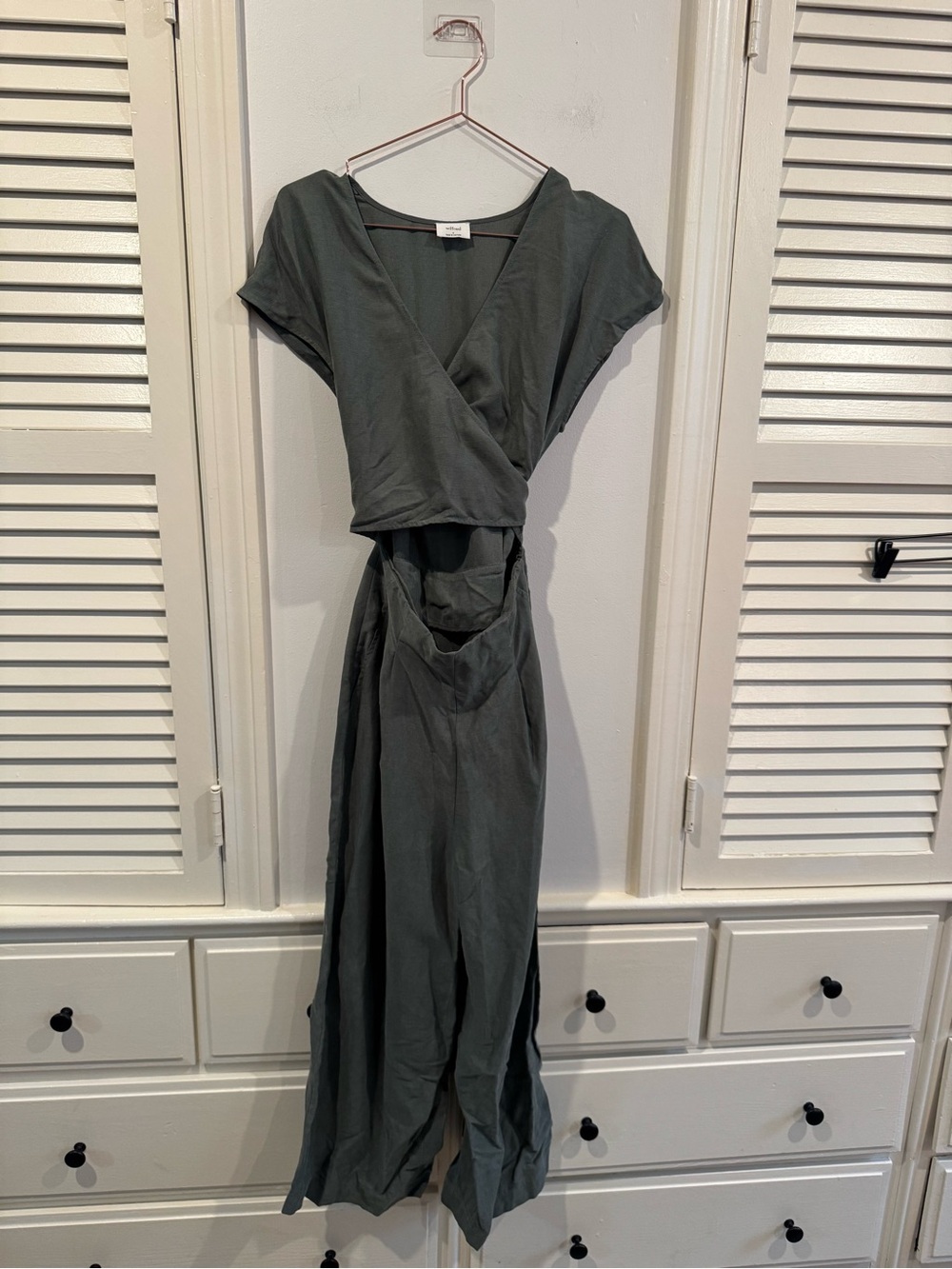Aritzia Wilfred Brax linen Jumpsuit in Sagesse 8